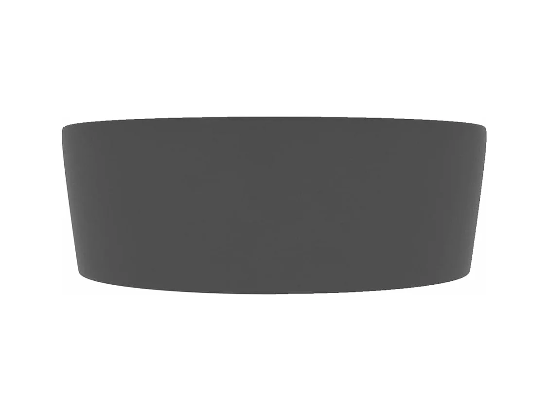 Luxe wastafel met overloop Mat donkergrijs 36x13cm Keramiek