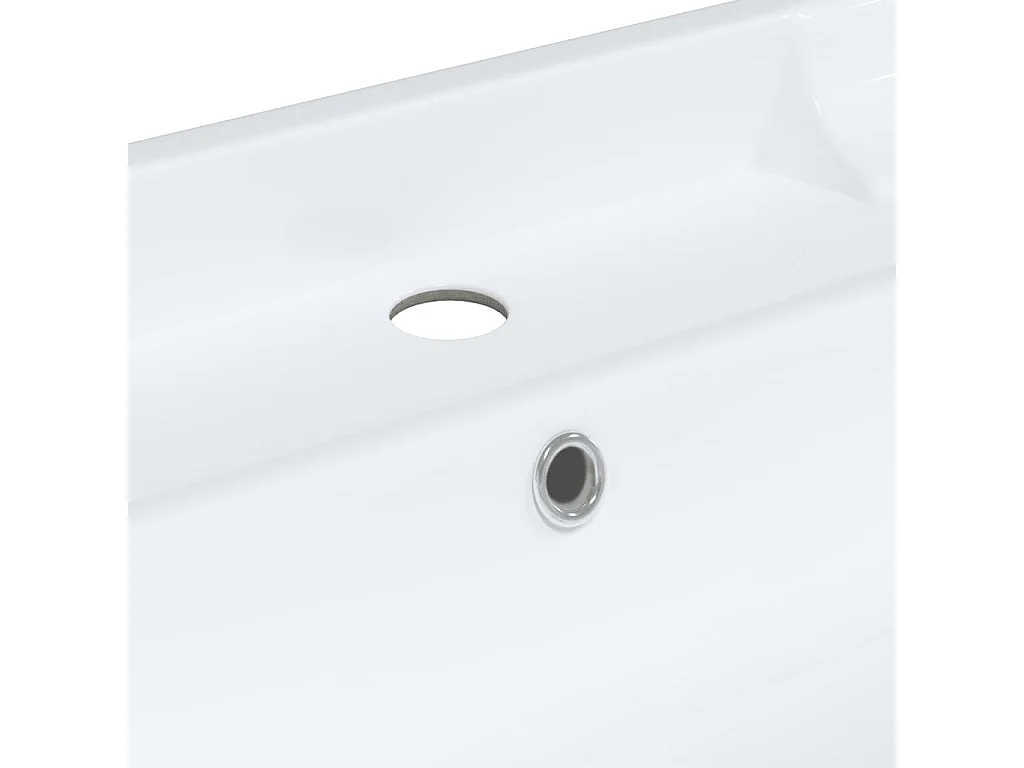 Évier de salle de bain blanc 81x48x23cm rectangulaire céramique