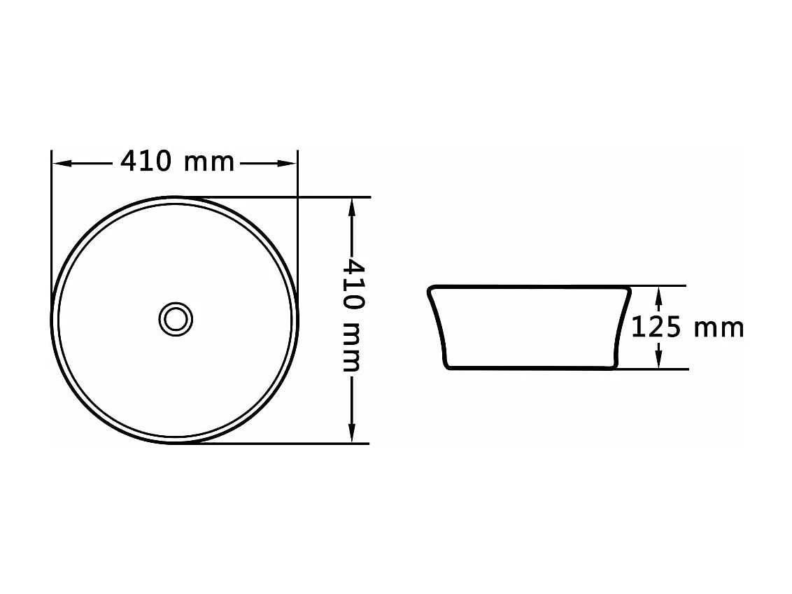 Lavabo 41x12,5 cm Céramique Blanc