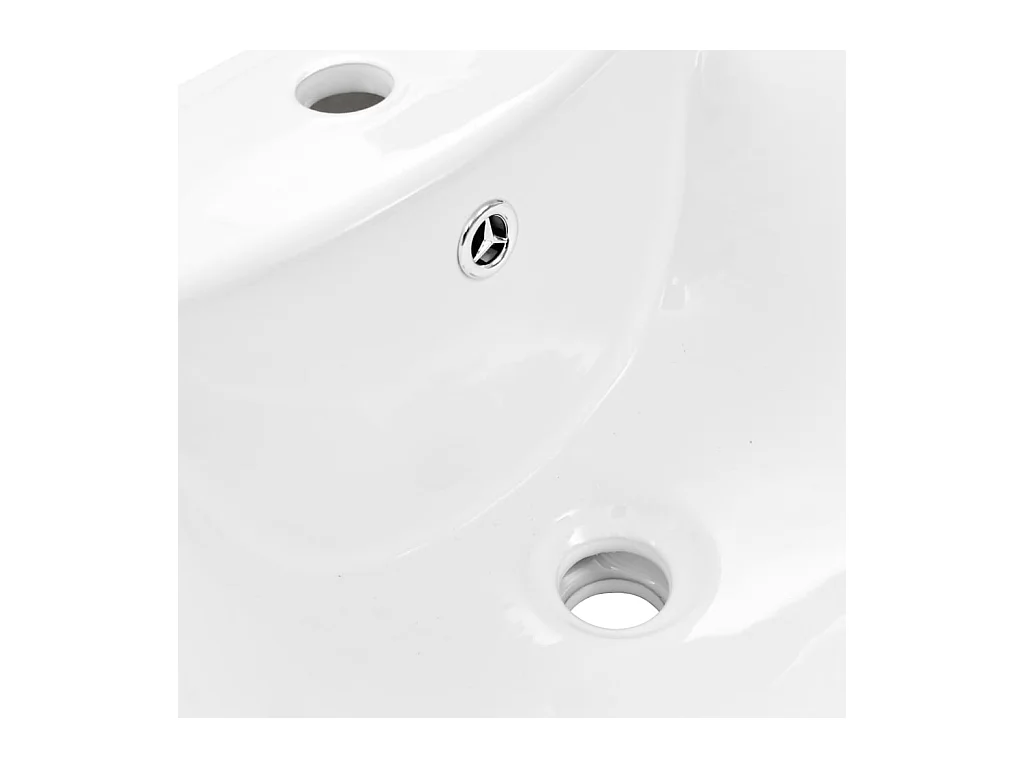 Lavabo autoportant avec socle Céramique Blanc 580x470x200 mm