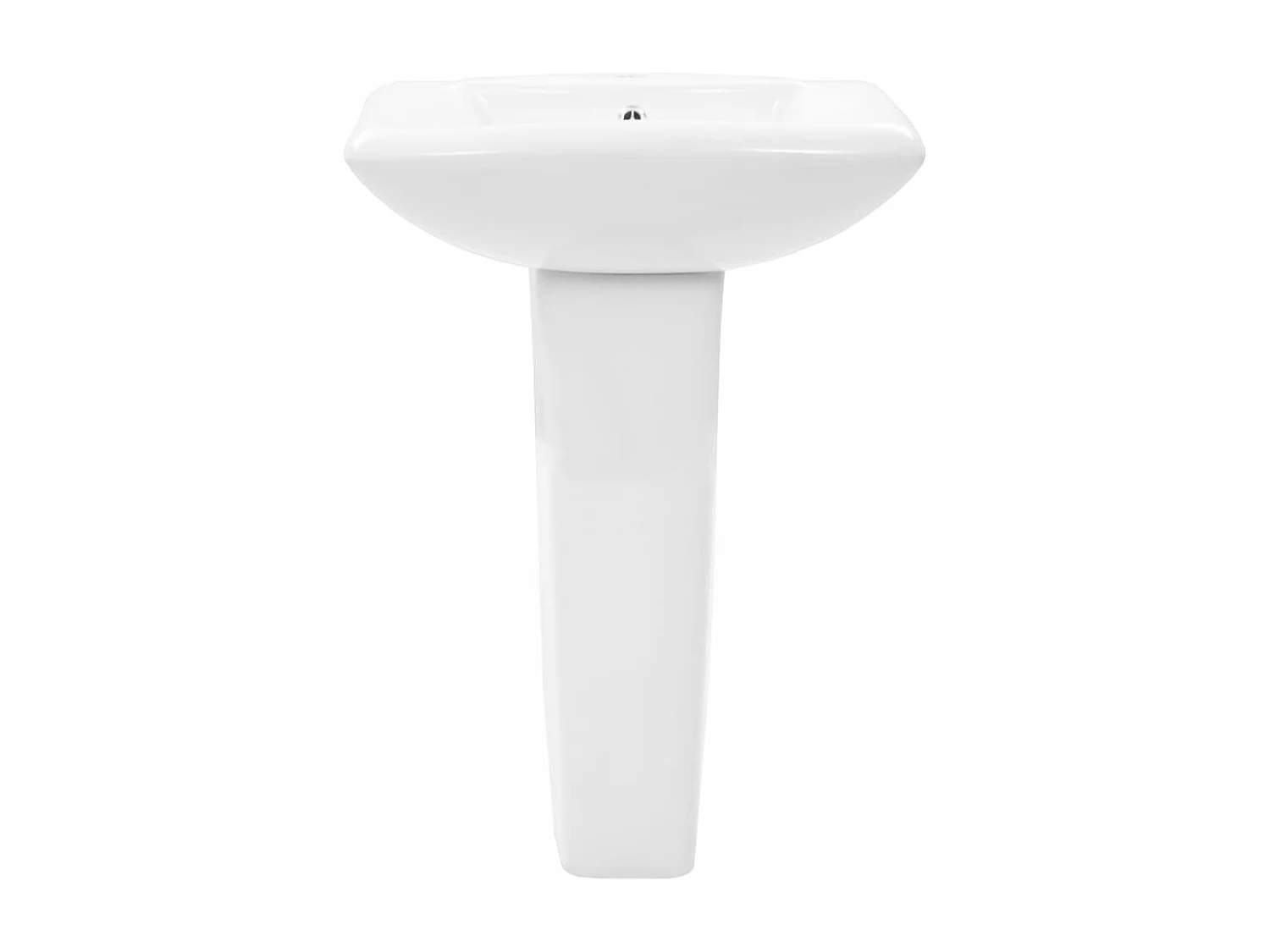 Lavabo freestanding con base in Ceramica Bianca 580x470x200 mm