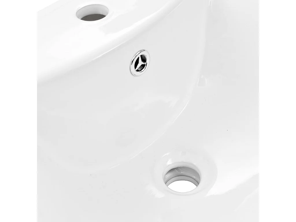 Lavabo freestanding con base in Ceramica Bianca 580x470x200 mm