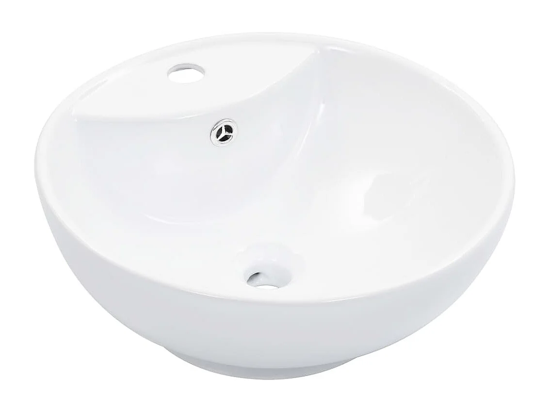 Lavabo con troppopieno 46,5 x 18 cm Ceramica Bianca