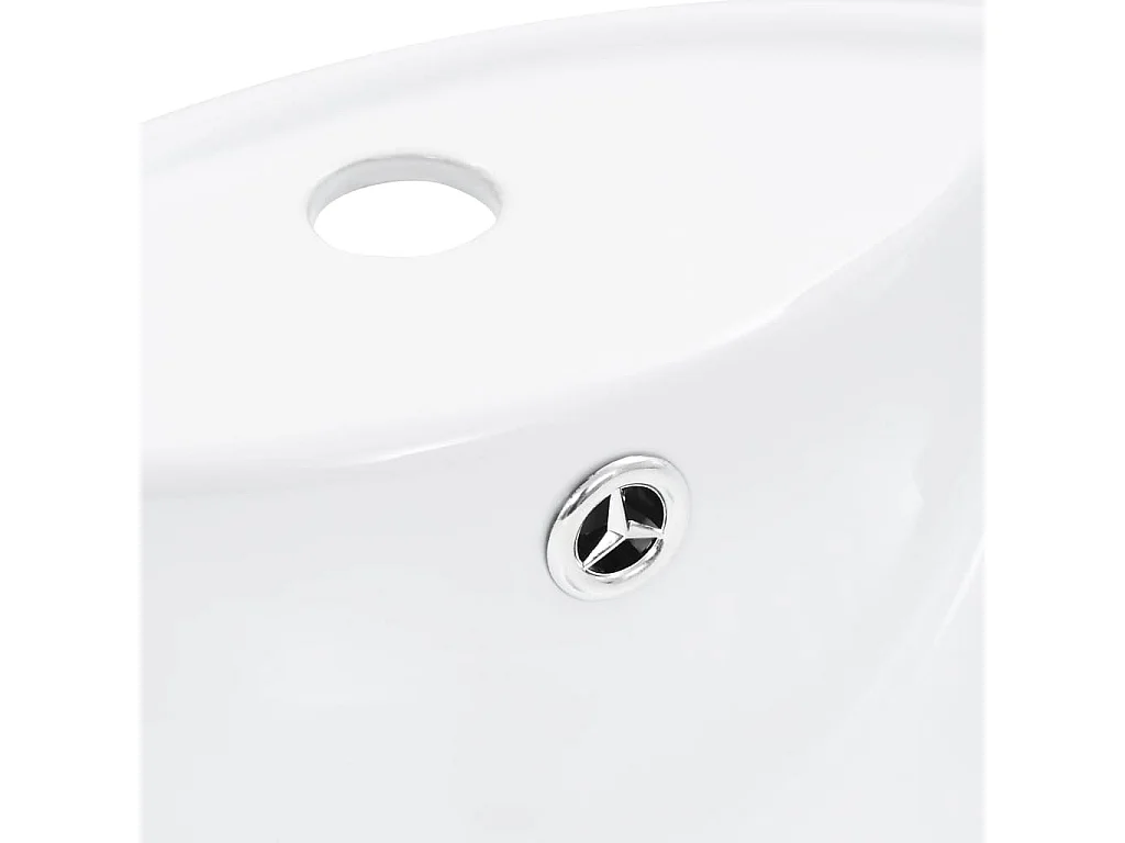 Lavabo avec trop-plein 46,5 x 18 cm Céramique Blanc