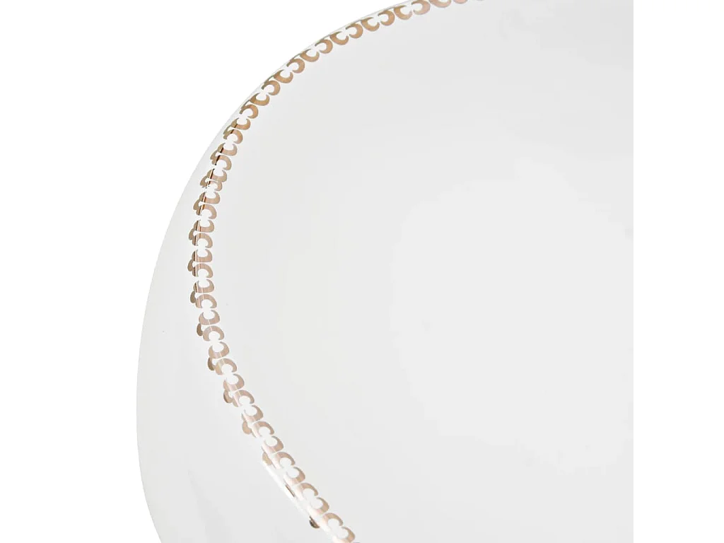 Vasque à poser blanc ovale 59x40x15 cm céramique