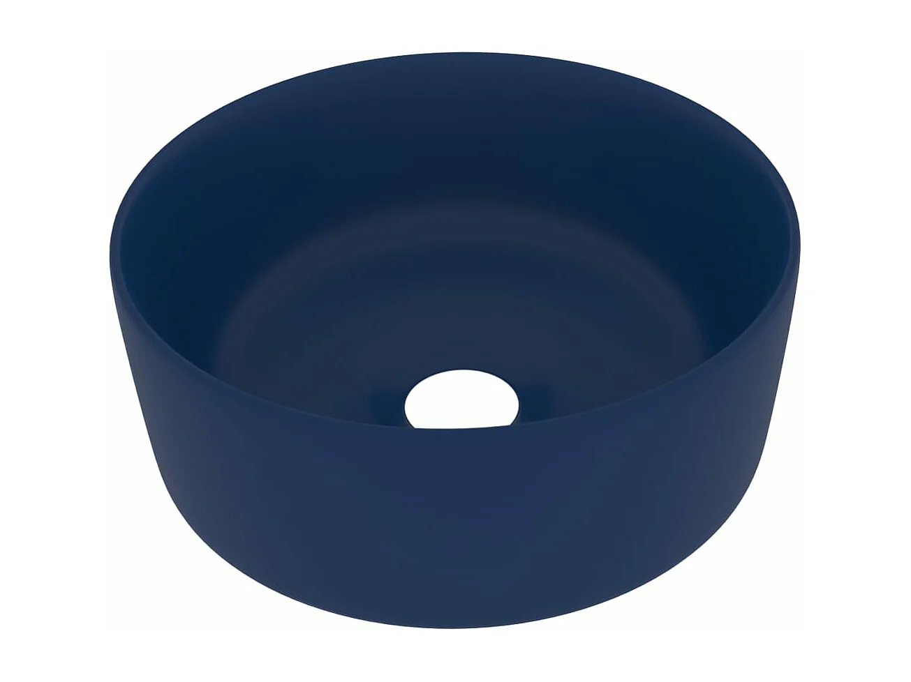 Lavabo rotondo di lusso Blu scuro opaco 40x15 cm Ceramica