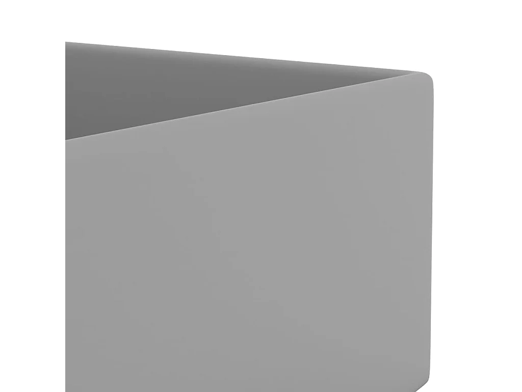 Lavabo de salle de bain avec trop-plein Céramique Gris clair