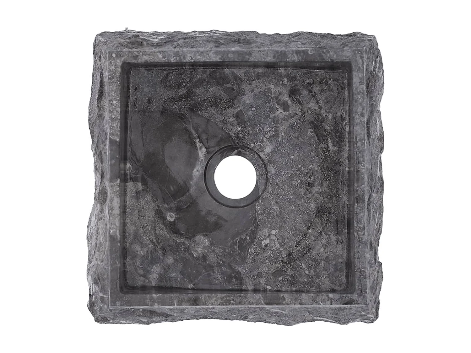 Graues Waschbecken 30x30x13 cm Marmor