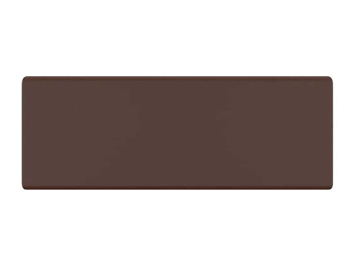 Quadratisches Waschbecken mit Überlauf Matt dunkelbraun 41x41 cm Keramik