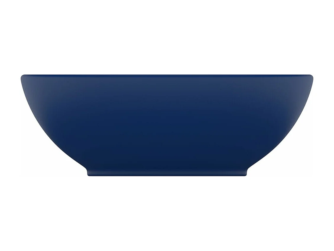 Lavabo ovale de luxe Bleu foncé mat 40x33 cm Céramique