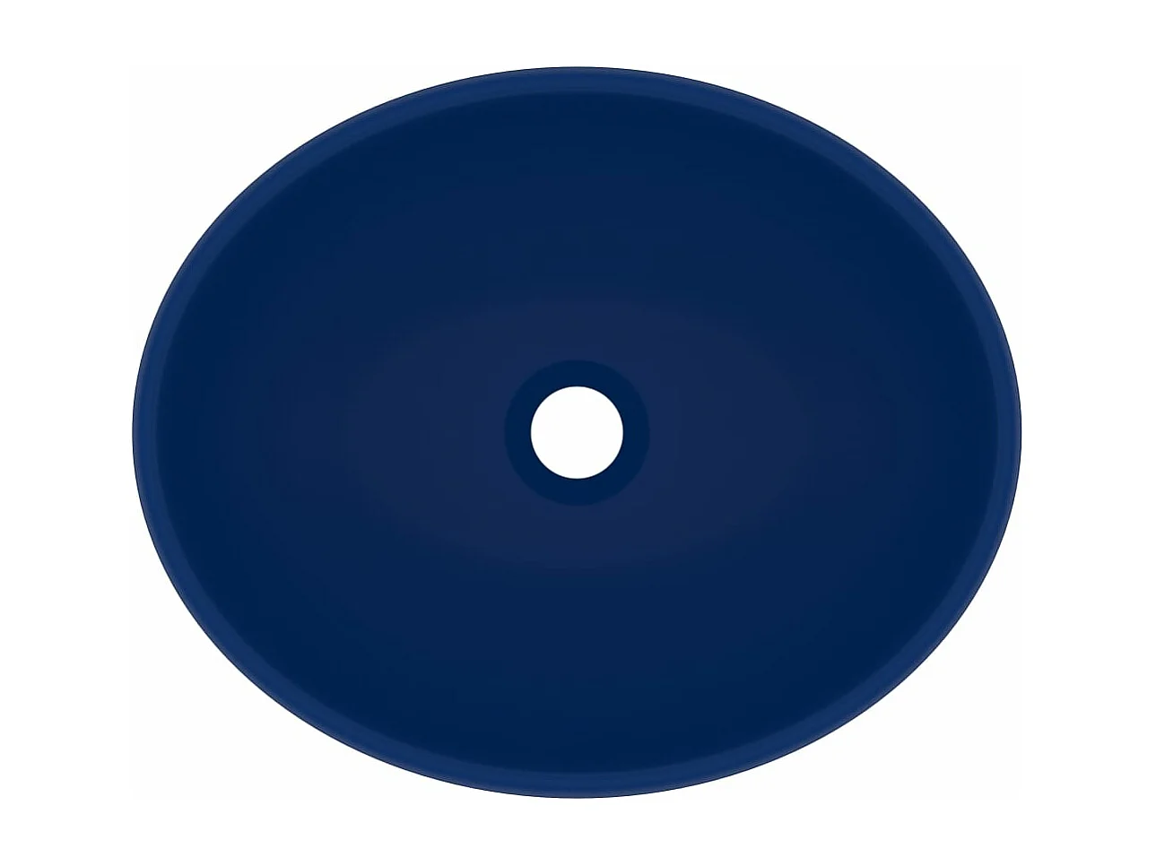 Lavabo ovale de luxe Bleu foncé mat 40x33 cm Céramique
