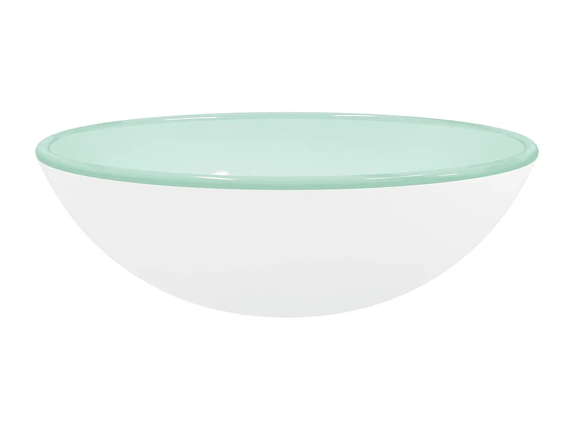 Lavabo in Vetro Temperato 42x14 cm Bianco