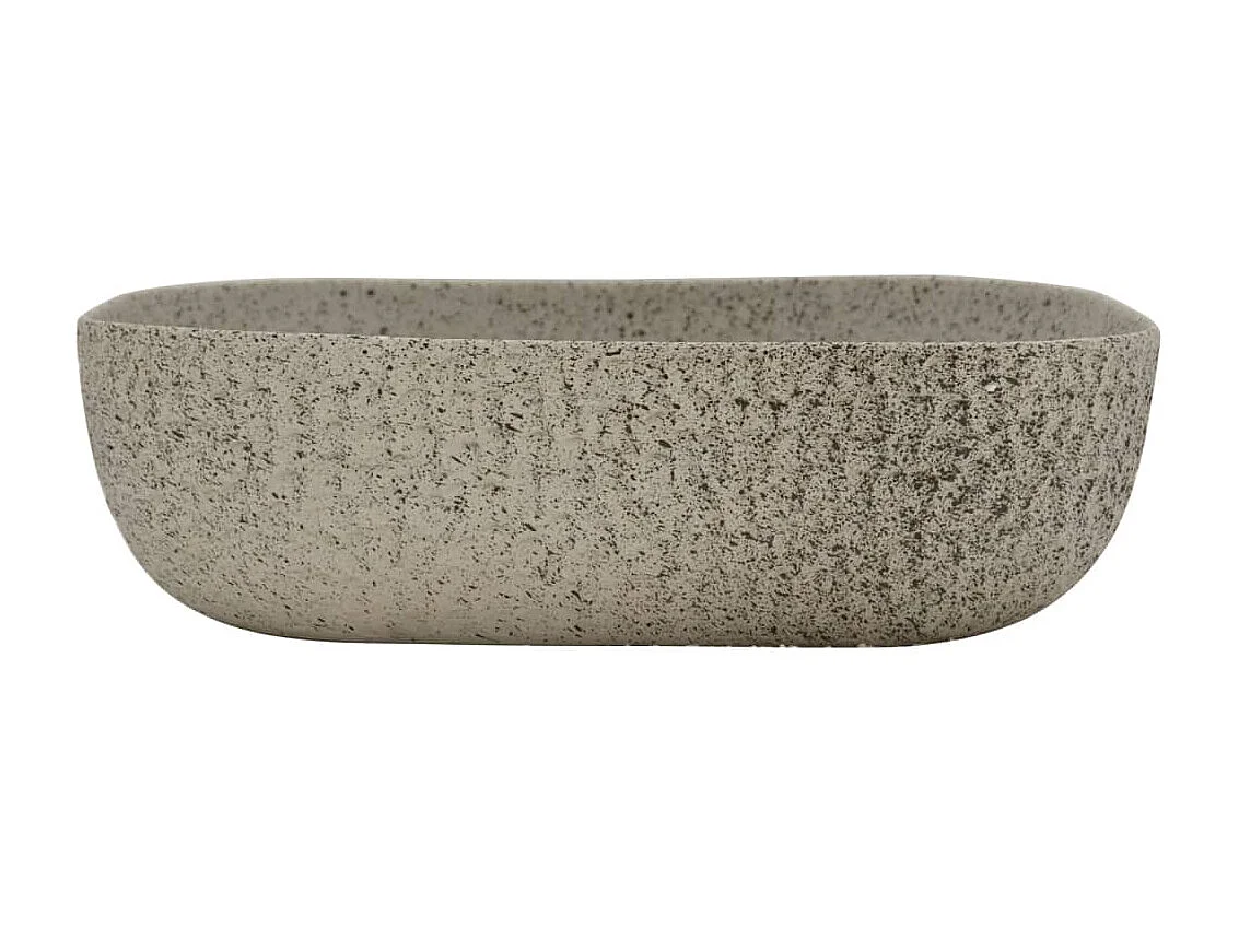 Vasque à poser gris rectangulaire 48x37,5x13,5 cm céramique