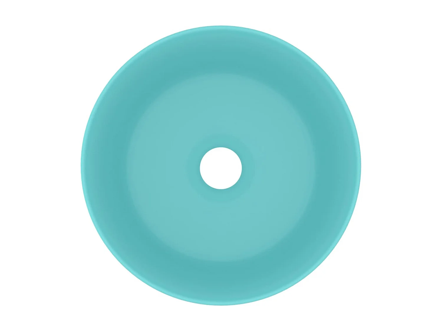 Lavabo rond de luxe Vert clair mat 40x15 cm Céramique