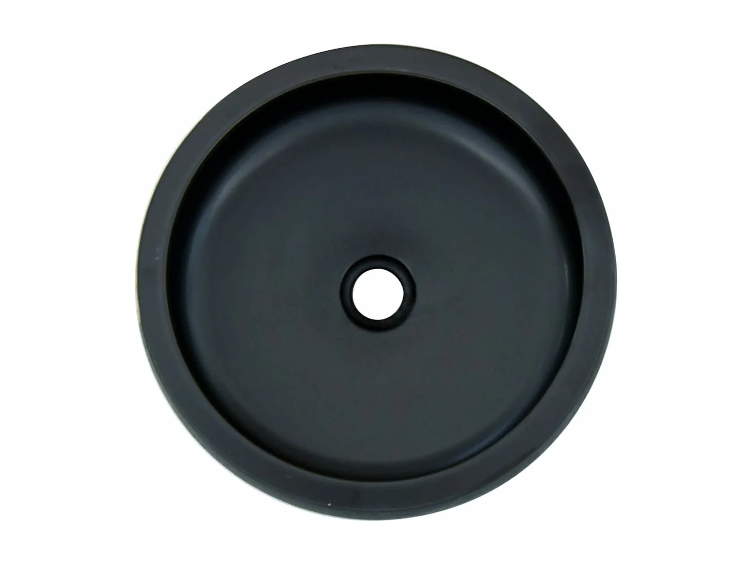 Lavabo da appoggio rotondo nero e blu Φ41x14 cm in ceramica