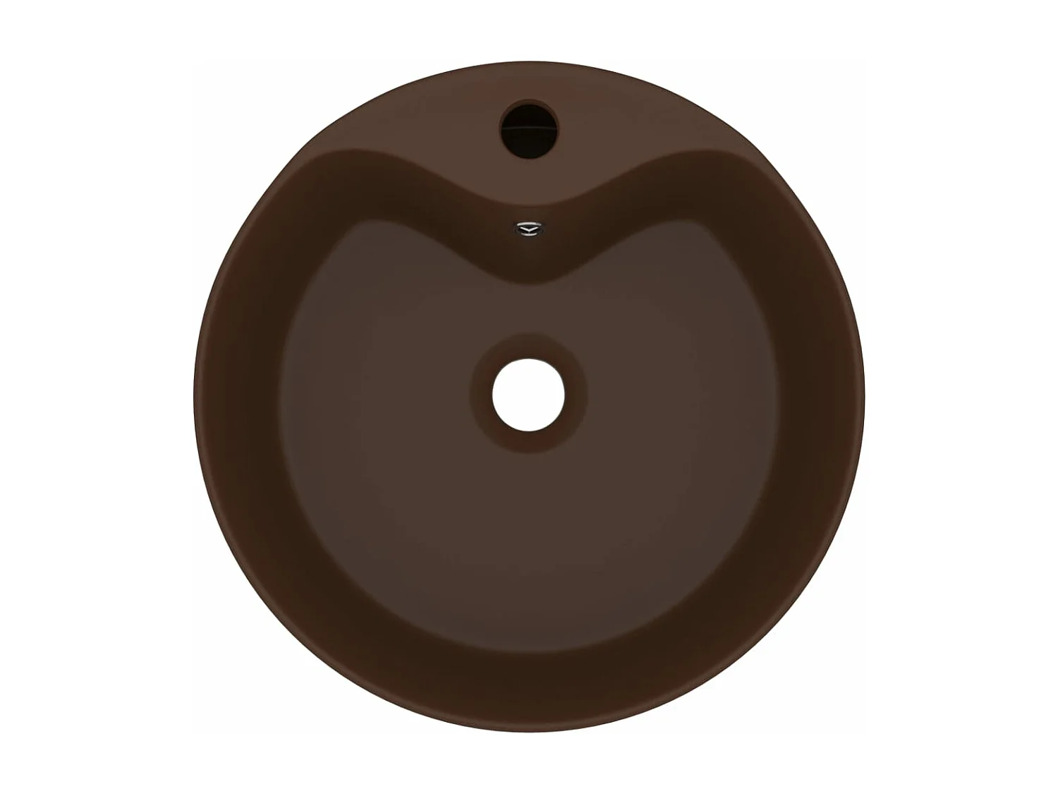 Lavabo con troppopieno Testa di moro opaco 36x13 cm Ceramica