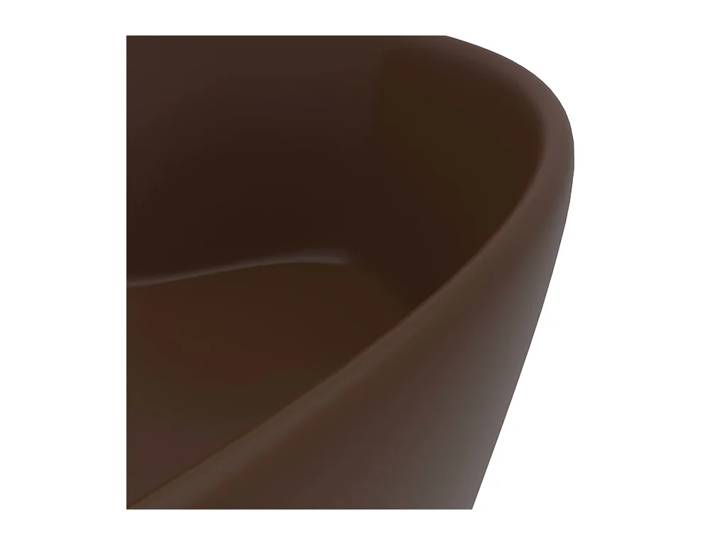 Lavabo avec trop-plein Marron foncé mat 36x13 cm Céramique