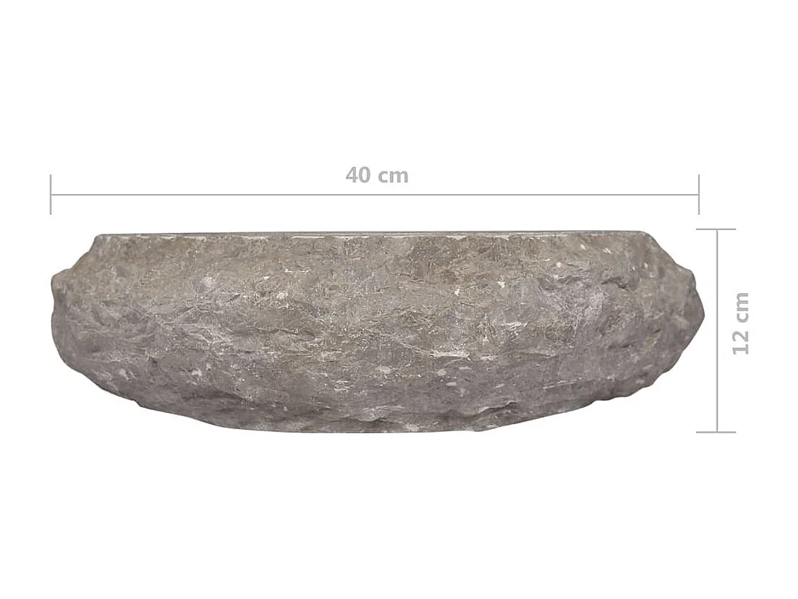 Lavabo Gris Ø40x12 cm Marbre
