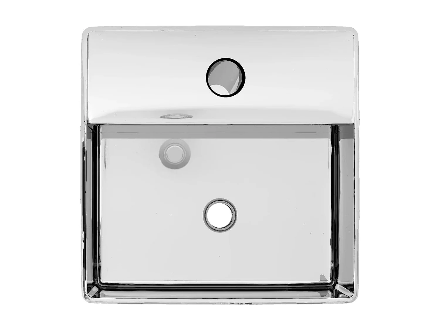 Lavabo avec trou pour robinet 38x30x11,5 cm Céramique Argenté