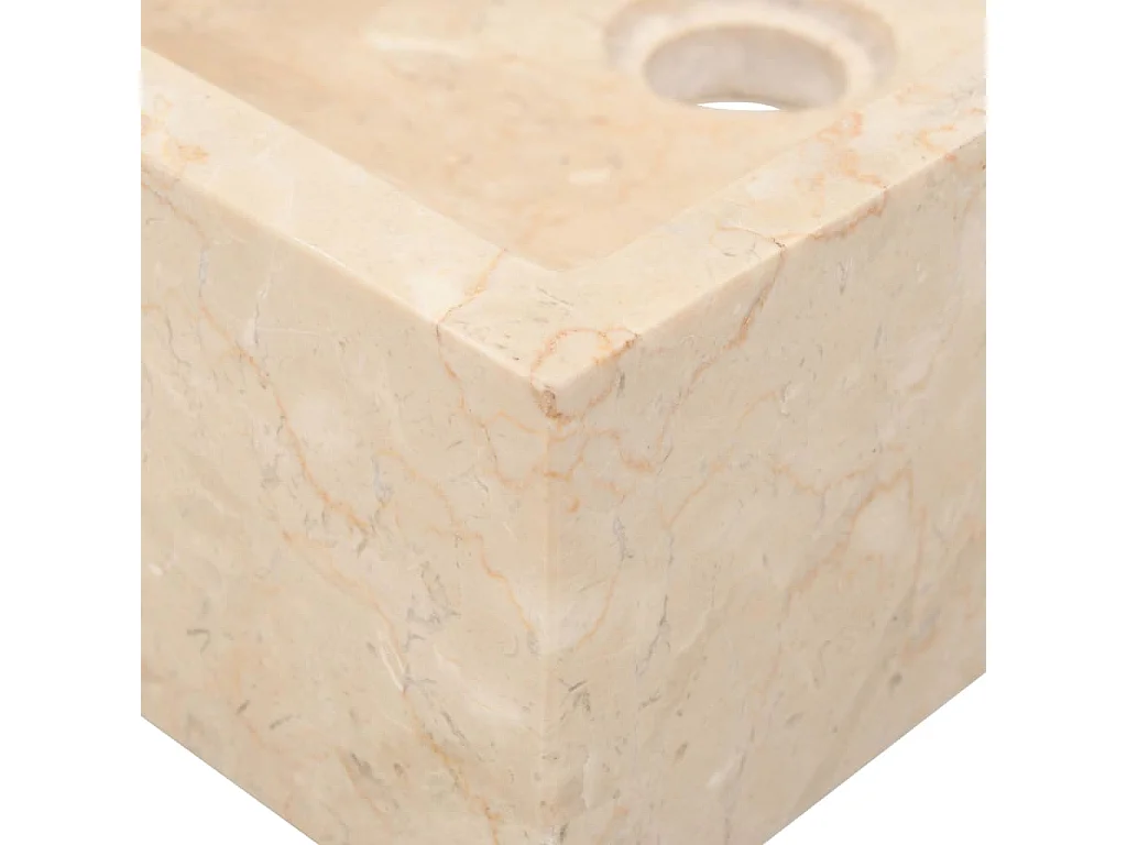 Lavabo 45x30x12 cm marmo crema lucido