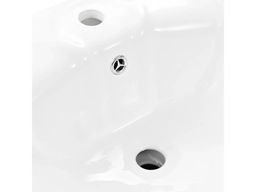 Lavabo autoportant avec socle Céramique Blanc 580x510x200 mm