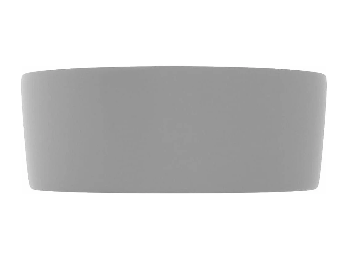 Lavabo rond de luxe Gris clair mat 40x15 cm Céramique