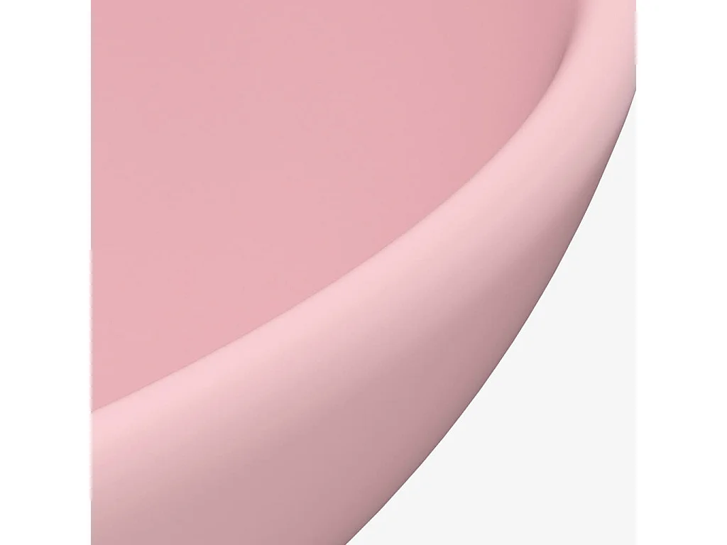 Lavabo bagno rotondo Rosa opaco 32,5x14 cm Ceramica