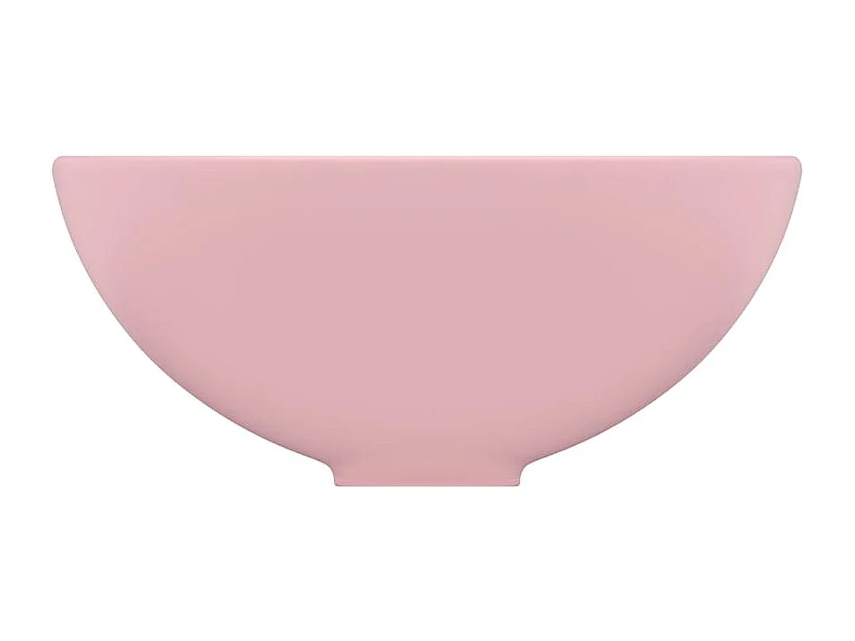 Lavabo rond de salle de bain Rose mat 32,5x14 cm Céramique