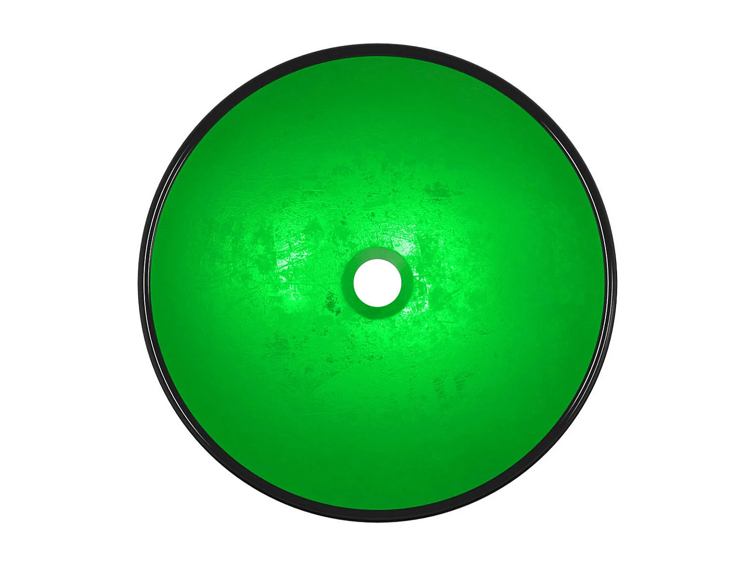 Waschbecken aus gehärtetem Glas 42x14 cm grün