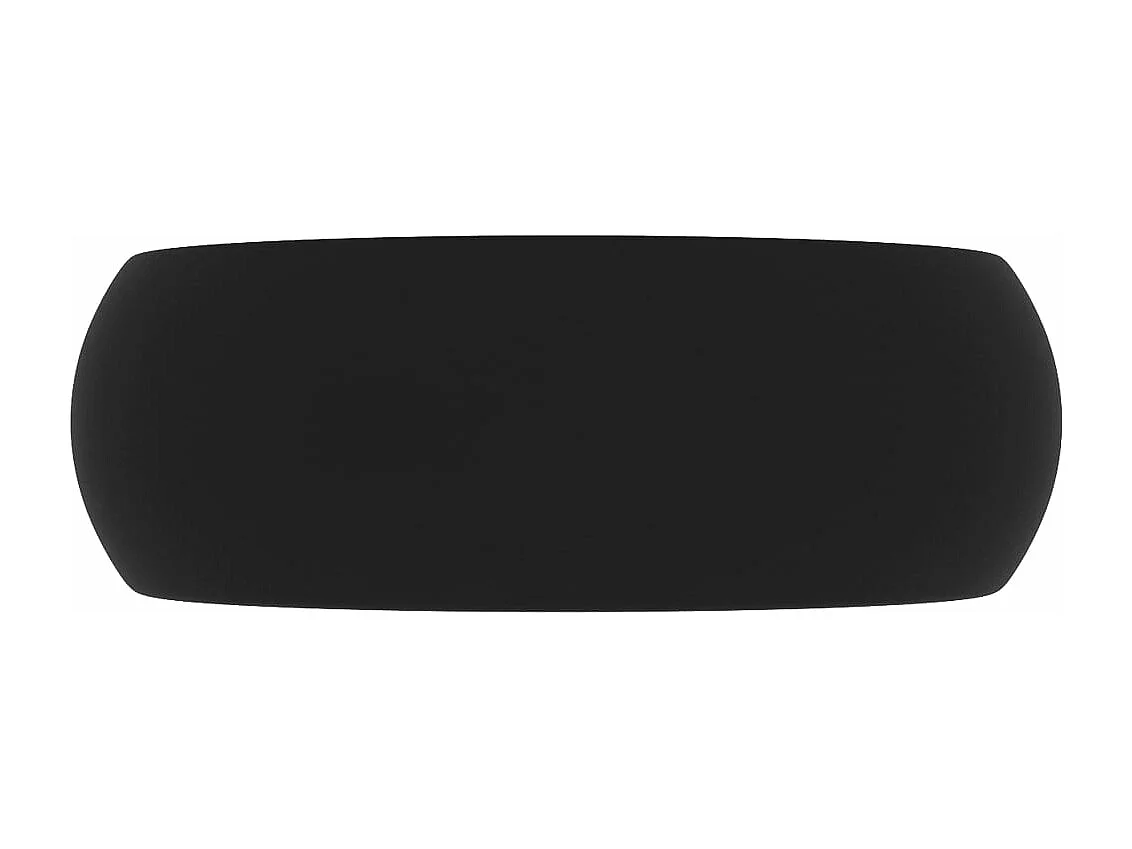 Lavabo rond de luxe Noir mat 40x15 cm Céramique