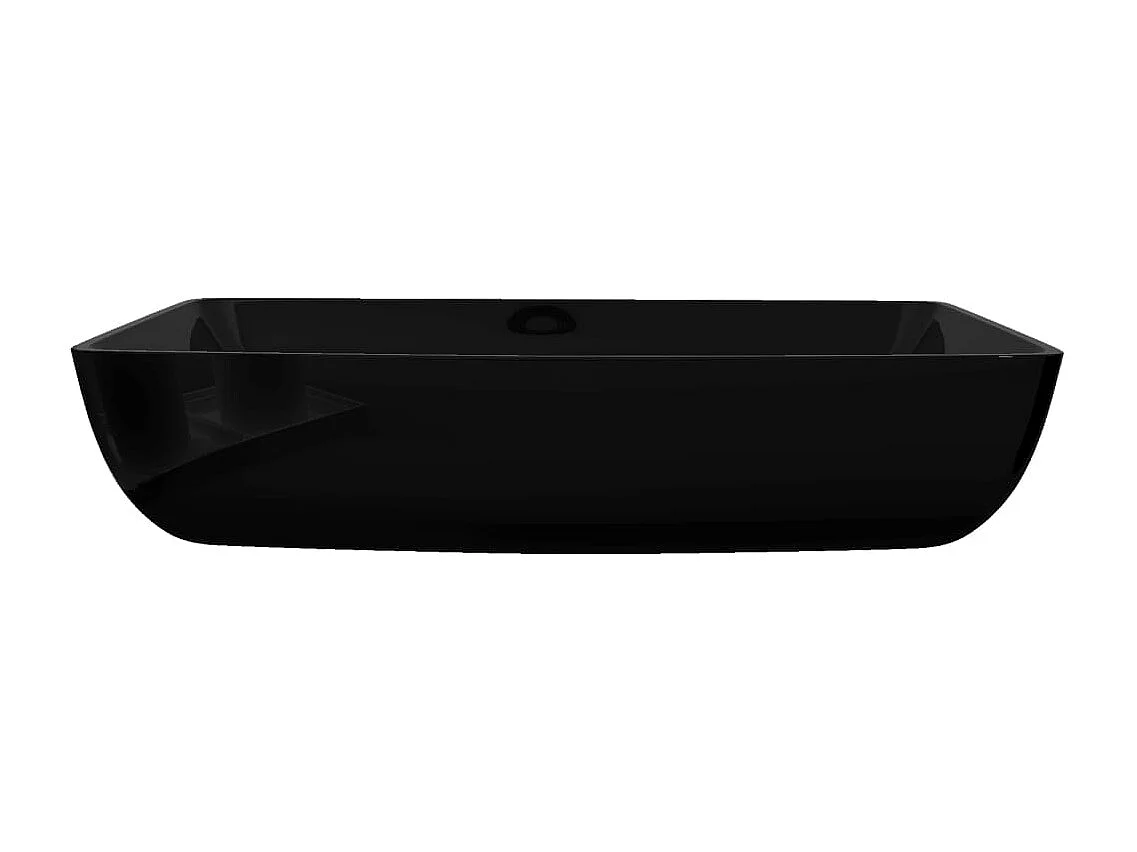 Vasque rectangulaire céramique Noir pour salle de bain