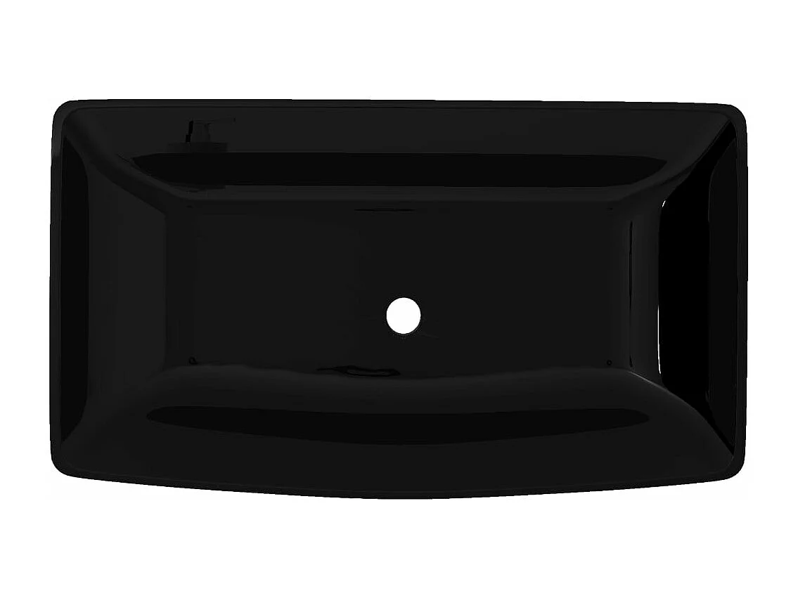 Vasque rectangulaire céramique Noir pour salle de bain