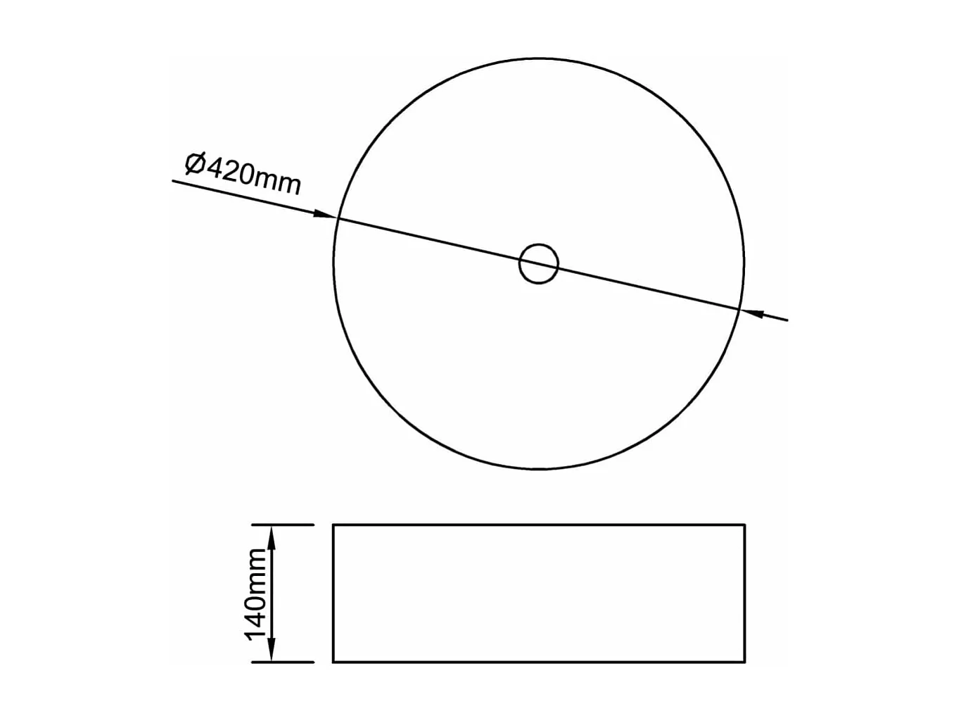 Wastafel van wit porselein