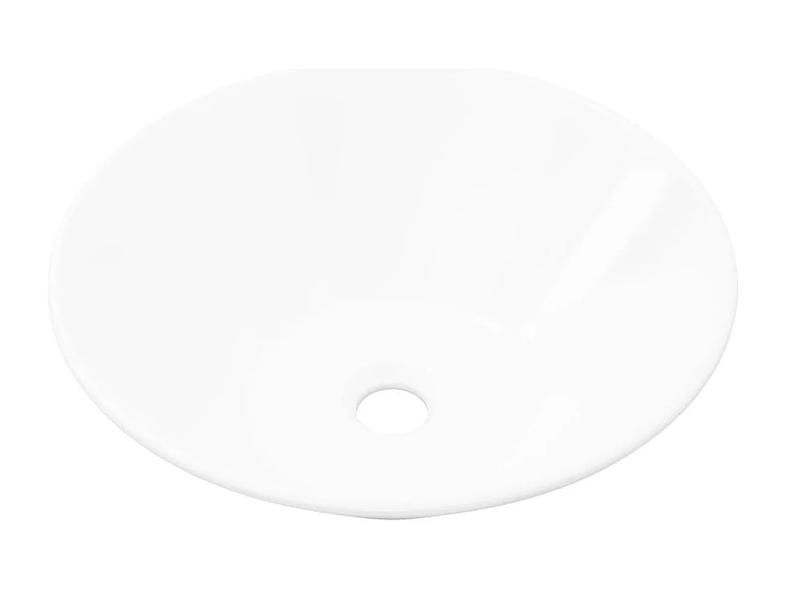 Lavabo de salle de bain en porcelaine Blanc