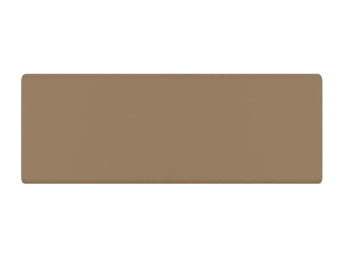 Lavabo carré de luxe à trop-plein Crème mat 41x41 cm Céramique