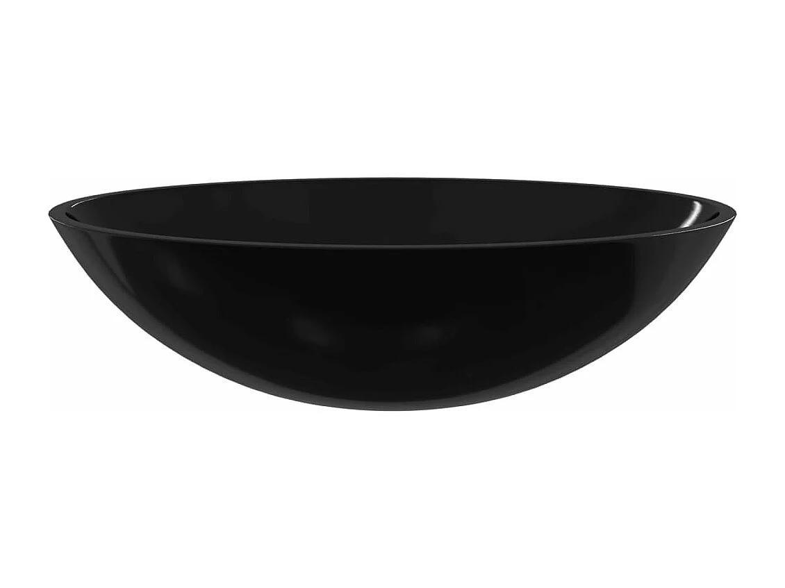 Lavabo in vetro 50x37x14 cm Nero