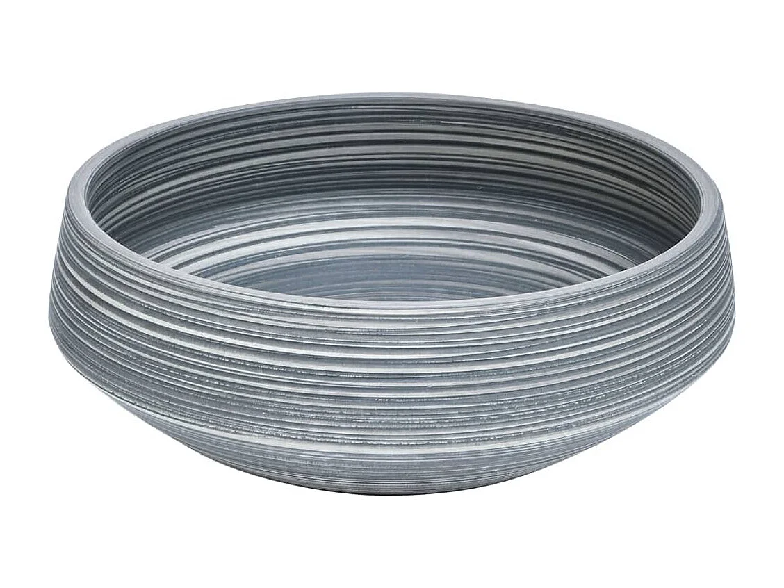 Rundes graues Aufsatzwaschbecken Φ41x14 cm aus Keramik