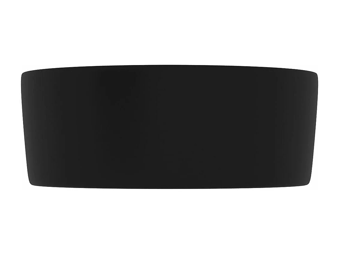 Lavabo rond de luxe Noir mat 40x15 cm Céramique