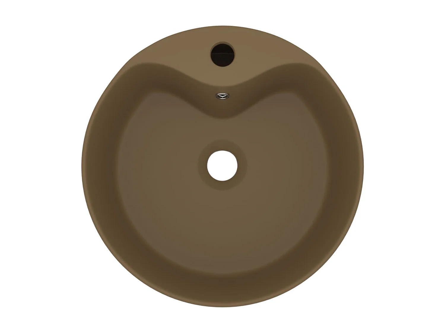 Lavabo de luxe avec trop-plein Crème mat 36x13 cm Céramique