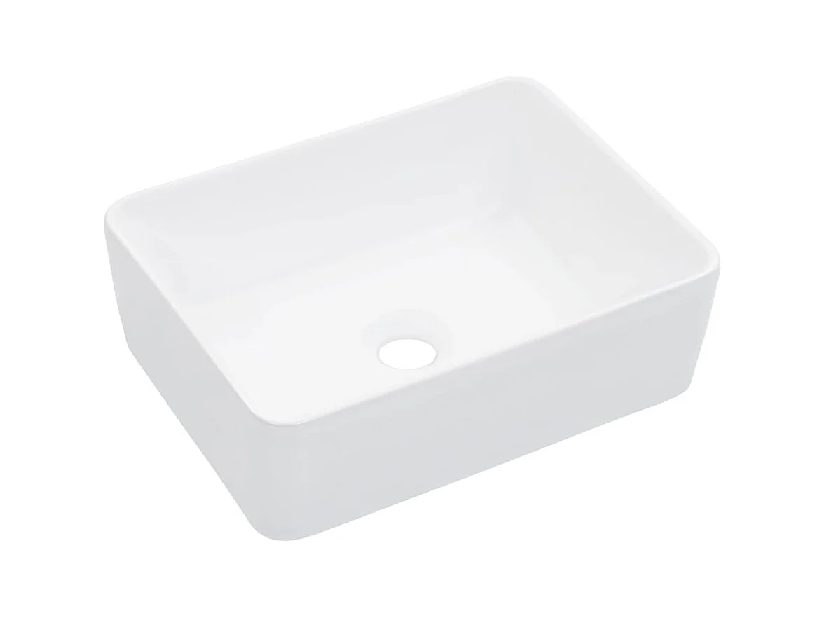 Waschbecken 40x30x13 cm weiße Keramik
