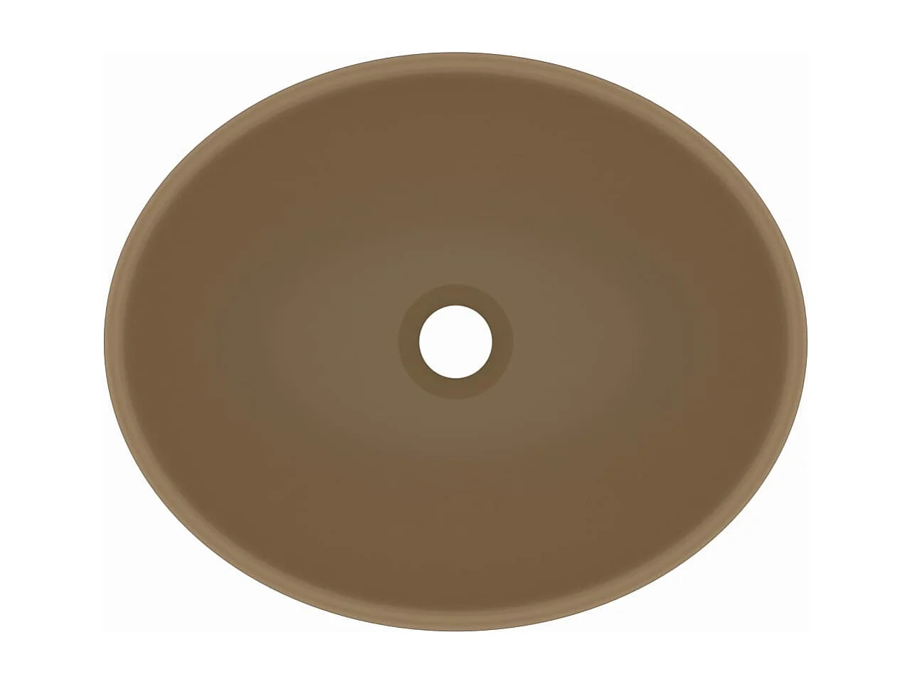 Lavabo ovale de luxe Crème mat 40x33 cm Céramique