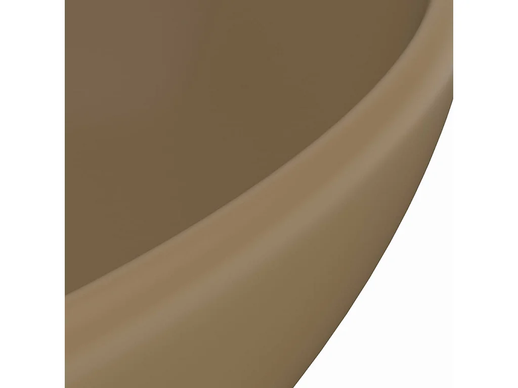 Lavabo ovale de luxe Crème mat 40x33 cm Céramique