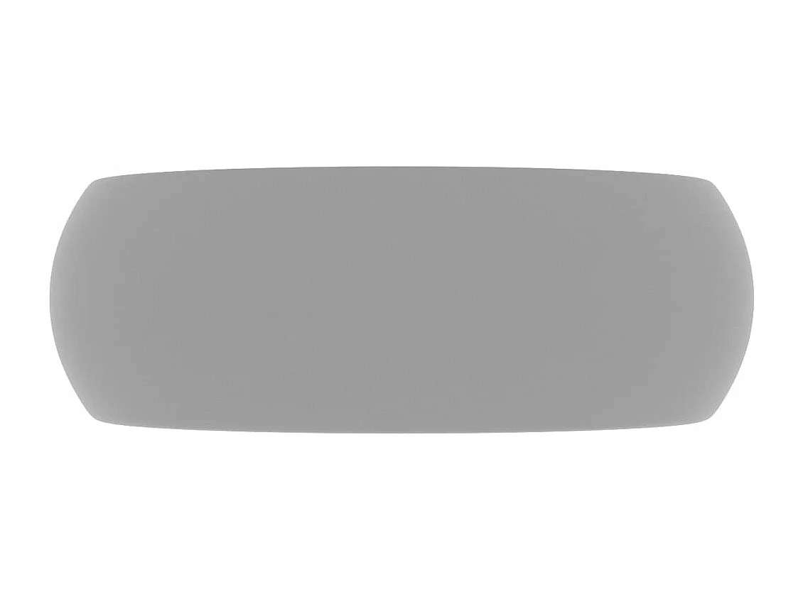 Lavabo rond de luxe Gris clair mat 40x15 cm Céramique