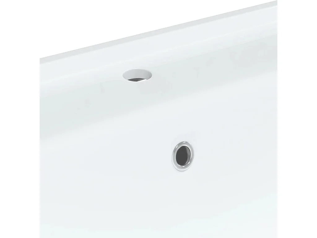 Évier salle de bain blanc 81x48x19,5 cm rectangulaire céramique