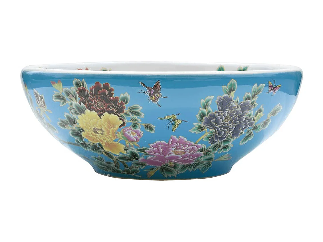 Lavabo da appoggio rotondo multicolor in ceramica Φ41x14 cm