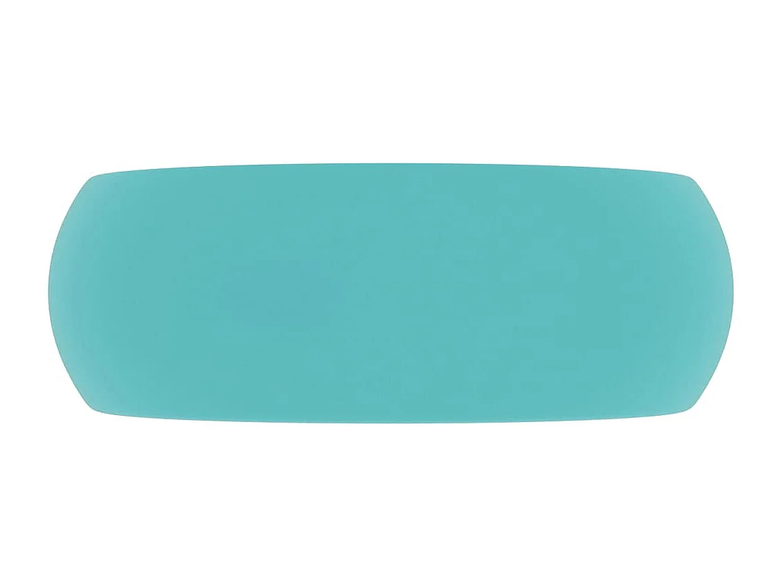 Luxuriöses rundes Waschbecken Matt hellgrün 40x15 cm Keramik