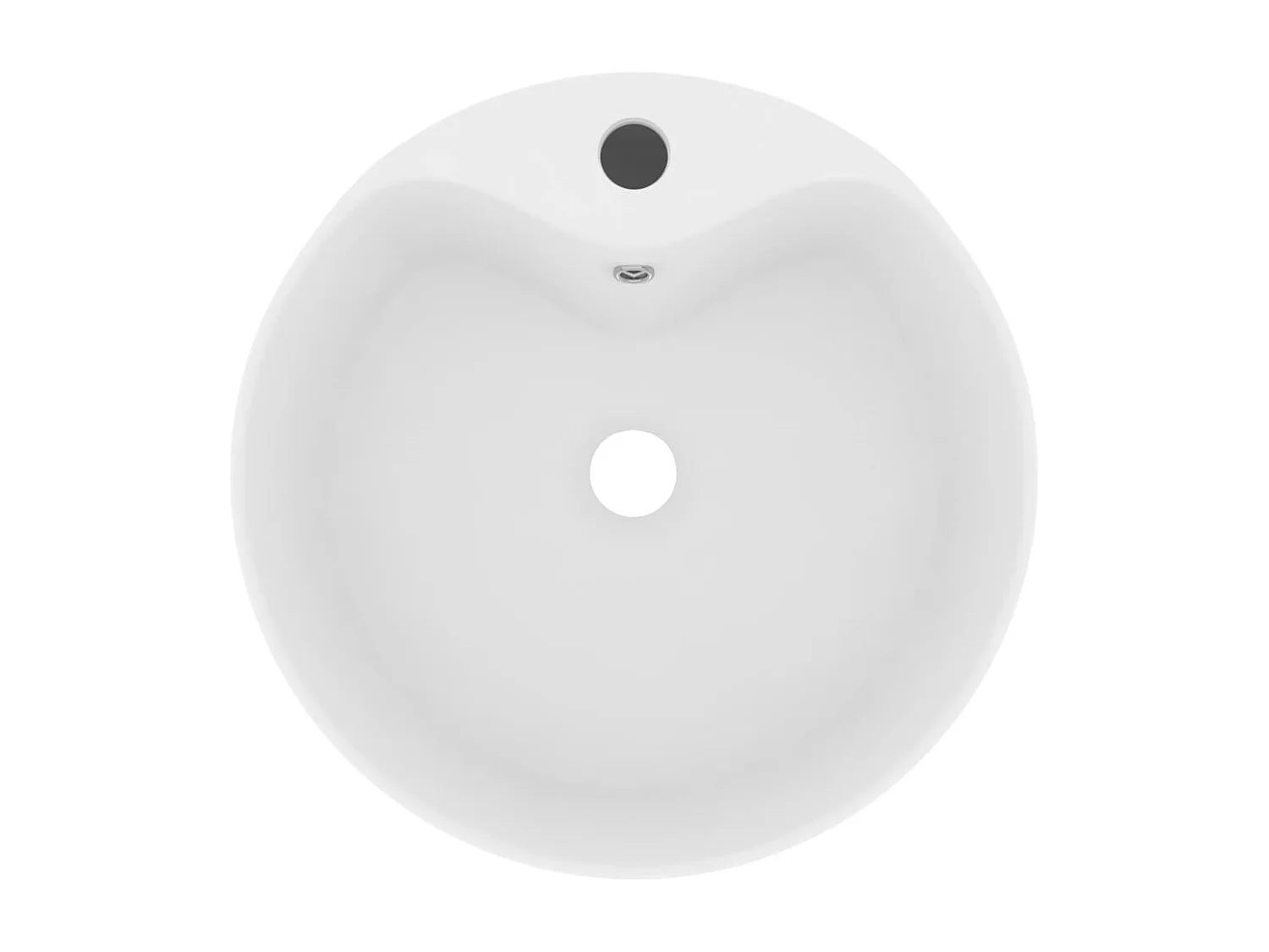 Lavatório luxuoso com transbordamento branco mate 36x13 cm Cerâmica