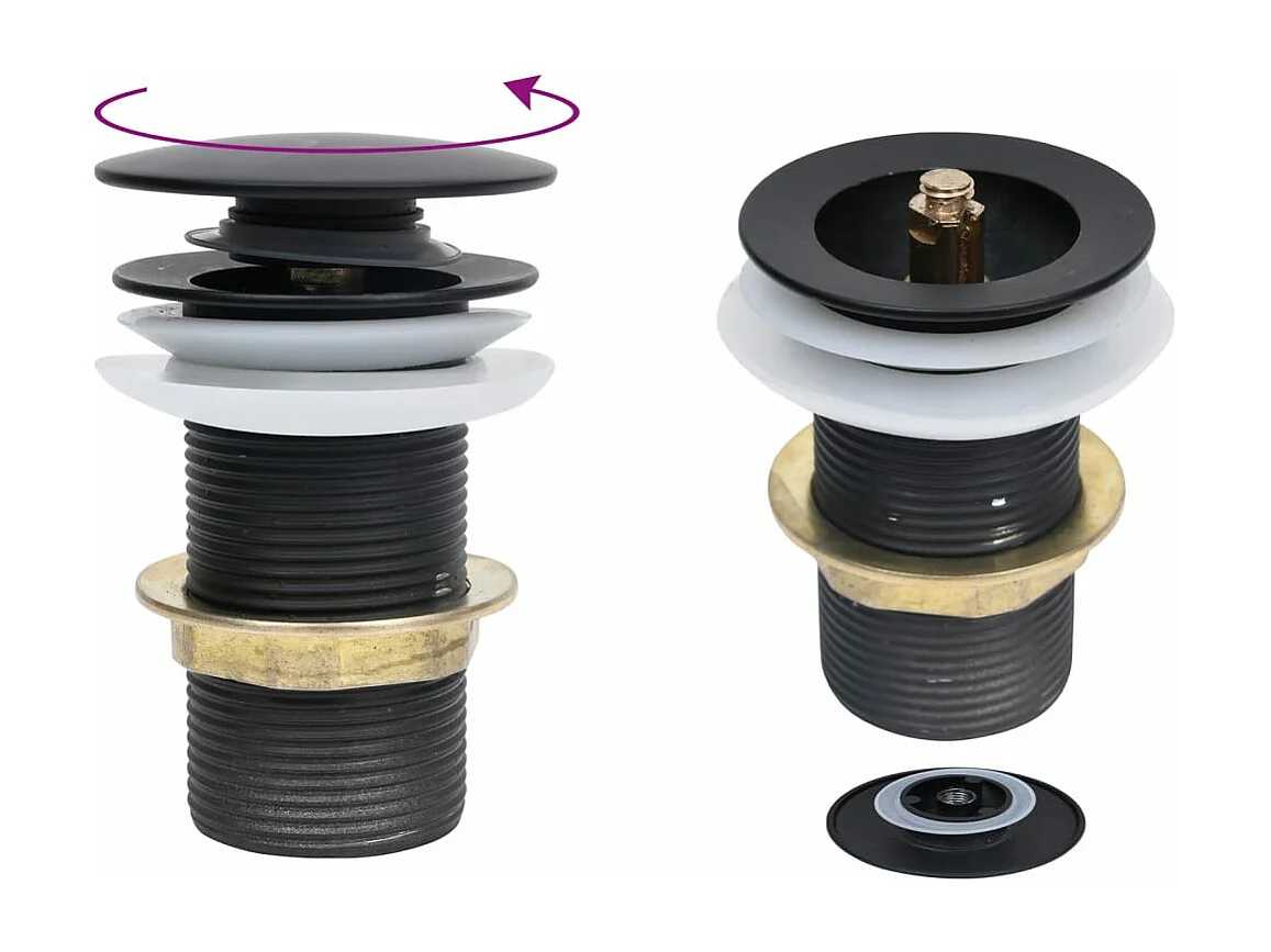 Lavabo vasca con rubinetto e piletta push-pull In vetro temperato