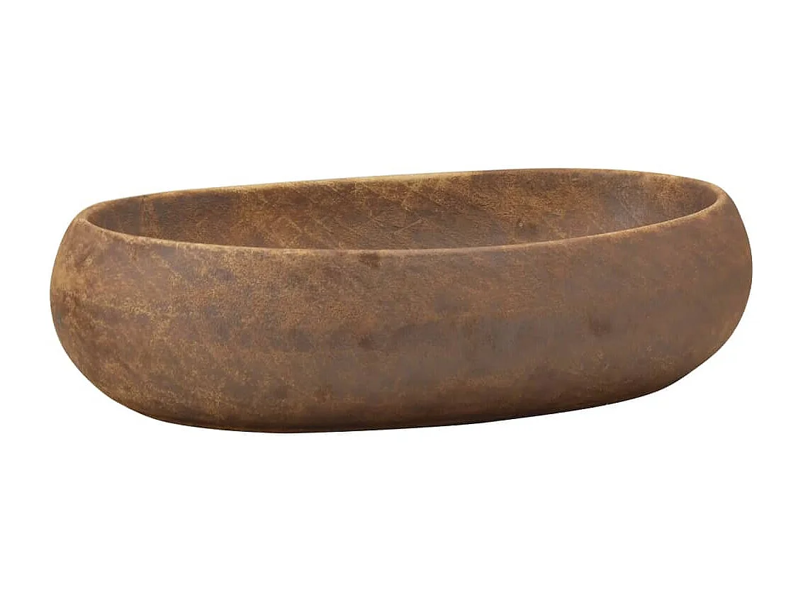 Vasque à poser marron ovale 59x40x15 cm céramique