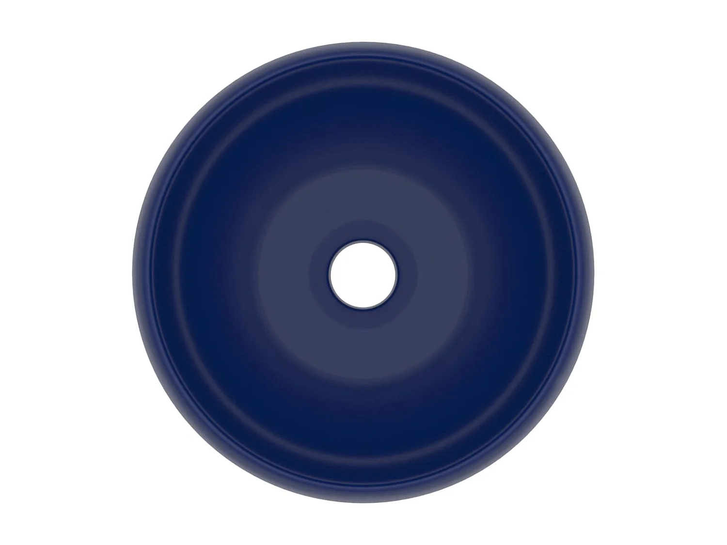 Lavabo rond de luxe Bleu foncé mat 40x15 cm Céramique